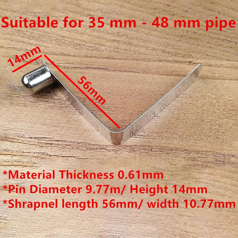 

5PCS Diameter 10mm Solid Single Pin Big Kayak Paddle Push Snap Button Tent Awning Pole Clips For 35-48mm Pipe Locking