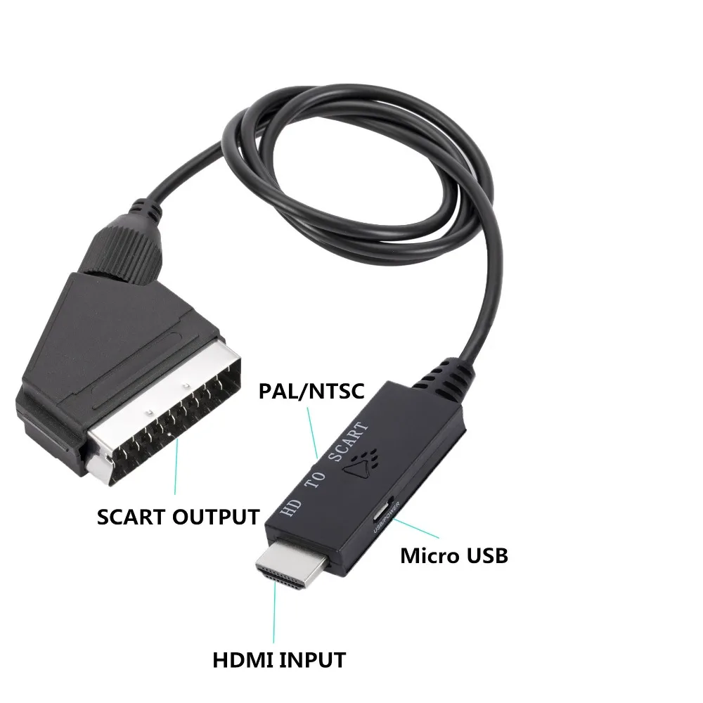 HDMI to Scart ȯ HDMI ȣȯ Է to Scart    ̺ , HD 1080p