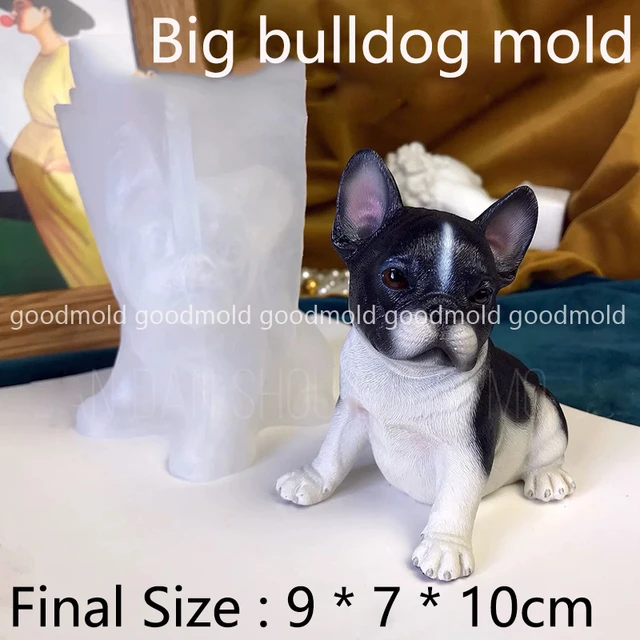 3D Faceted Bulldog Silicone Mould | Dog Mold | Animal Paperweight Mould |  Home Decor with Resin (72mm x 80mm)