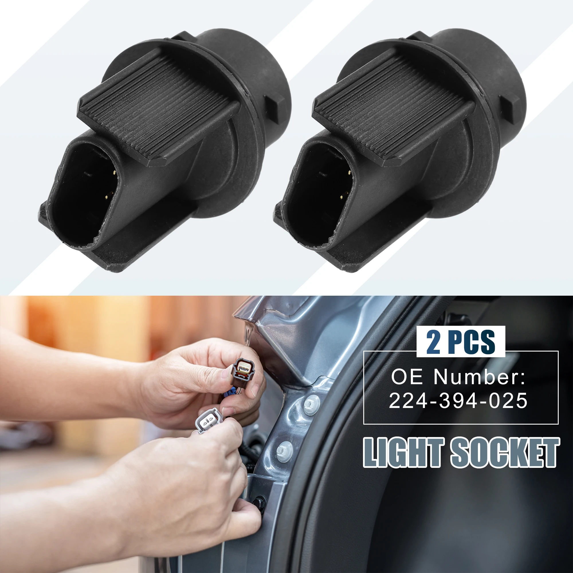 

X Autohaux 2 Pcs Headlight Headlamp Bulb Holder Socket for Freight-liner for Cascadia for Colum-bia Truck