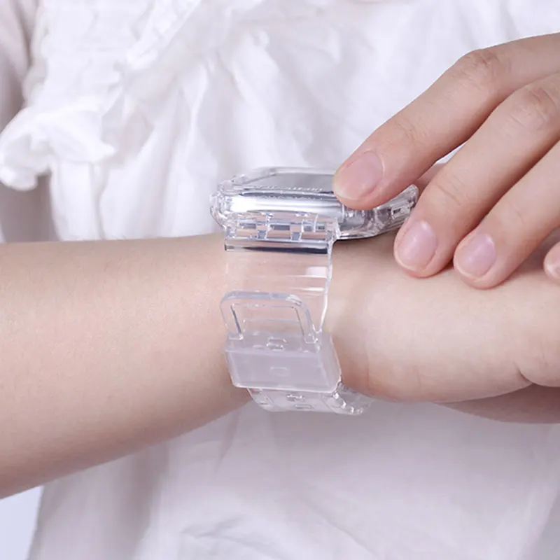 2-in-1 Transparent Silicone Band and Case Combo