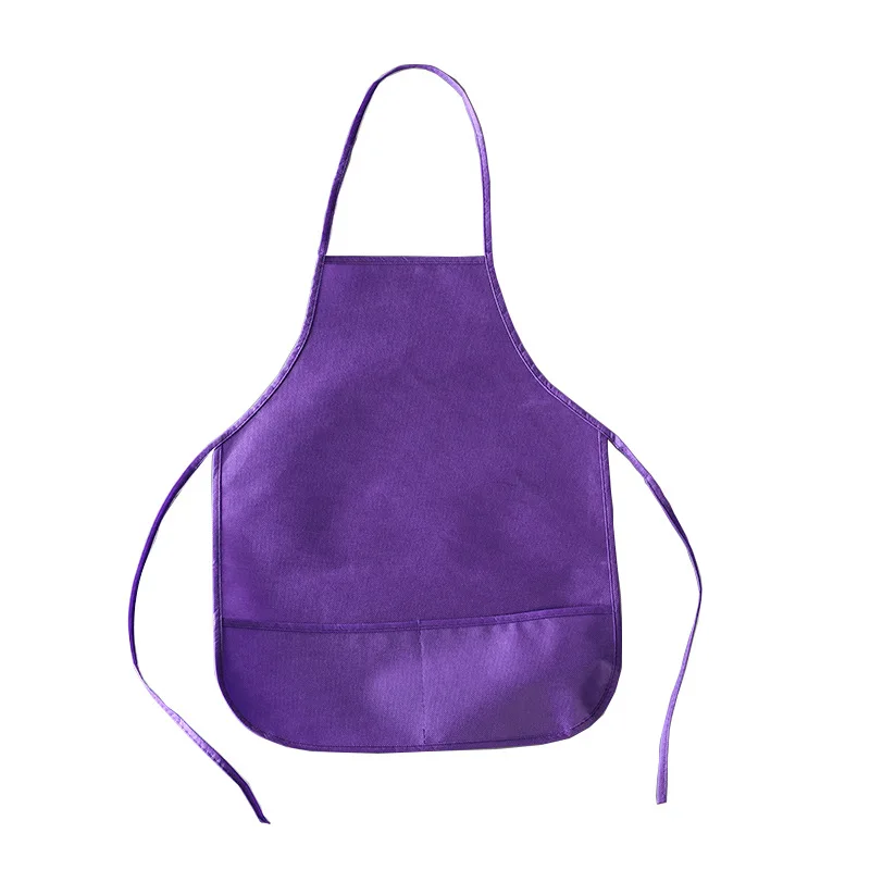 

Children Plain Apron Colorful Non-Woven Fabric Kids Painting Drawing Toys Aprons Crafts Playset Baking Cooking Bib Apron