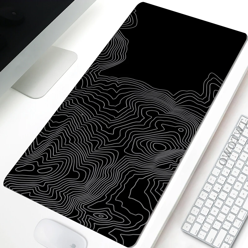 Mouse Pad Gamer HD New XXL keyboard pad MousePads Mouse Mat Black Abstract Texture Laptop Carpet Anti-slip Soft Office Table Mat