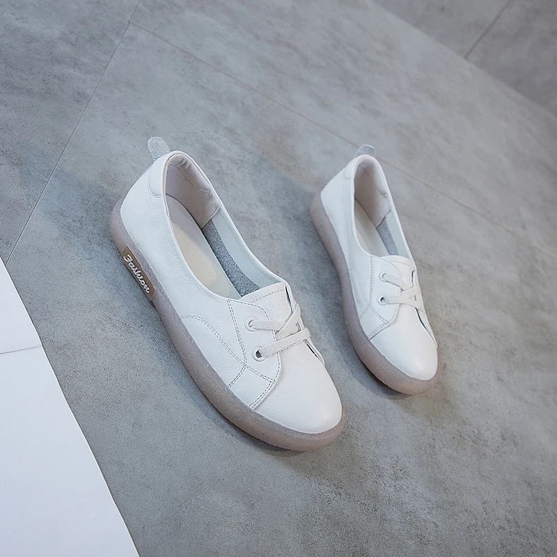 Fashion Casual Shoes Women Designer Cow Leather Loafers Luxury Brand Female Flat Sneakers Ladies Slip-On Moccasins Zapatos Mujer 5