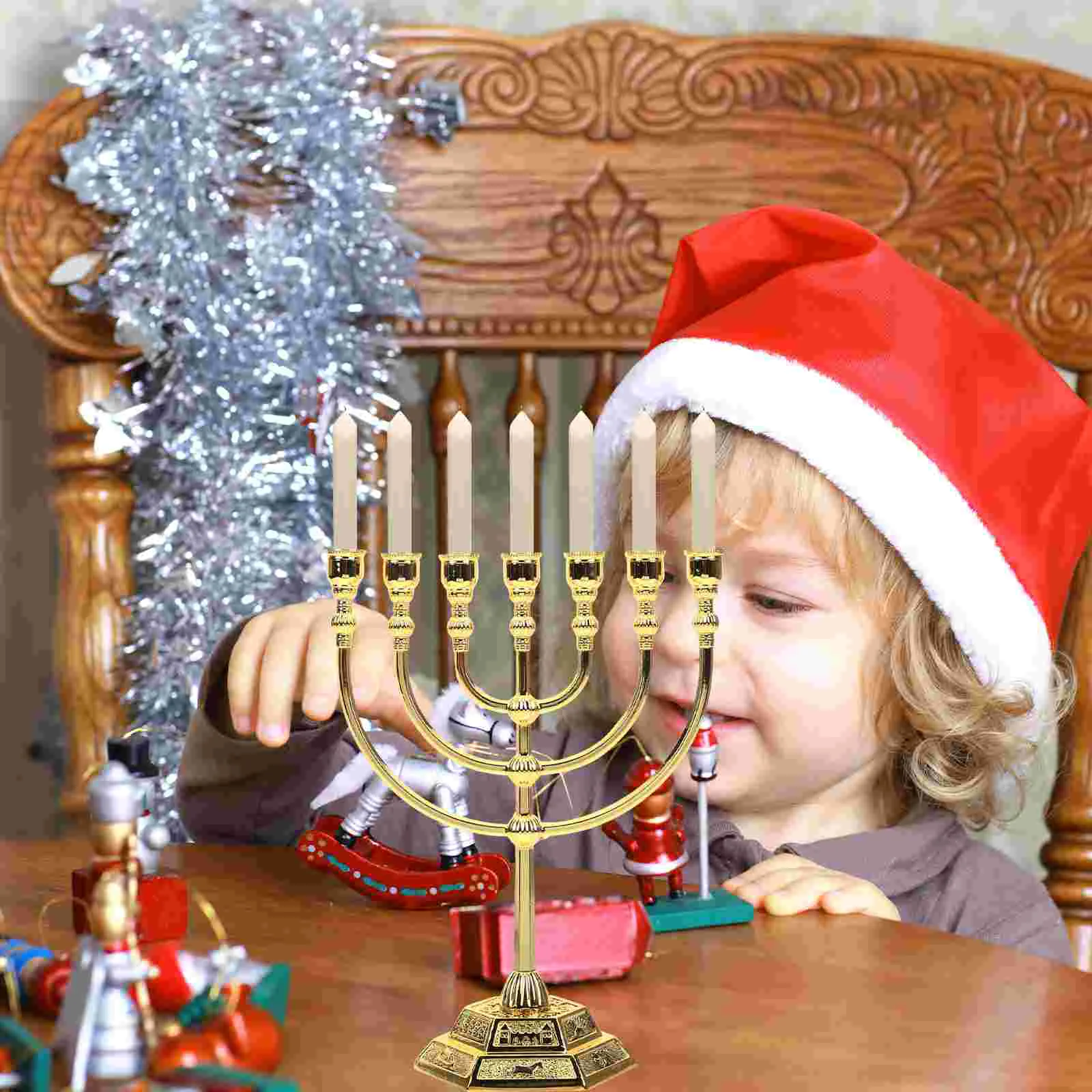 Candlestick Holder Holder Candlestick Menorah Stand Holders Jewish Decor Bed Above Wall Bedroom Candelabra Chanukah Branches Taper Vintage Retro
