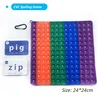 Children CVC Word Spelling Game Silicone Fidget Table Game Language Toys English Early Learning Educational Montessori Kid Toys 3