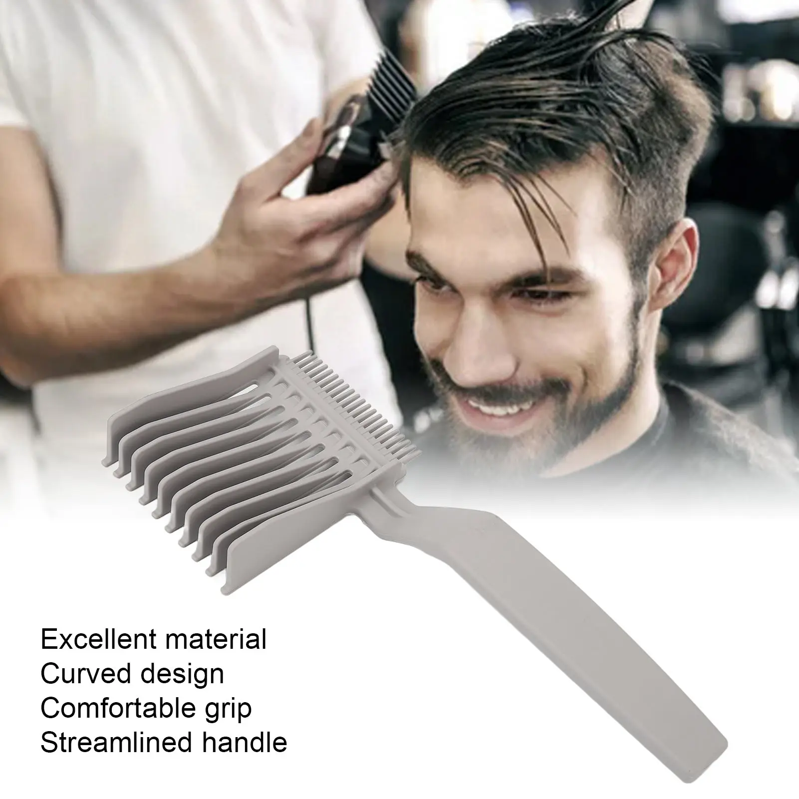Hair Styling Tool Mens Hairstyle Comb Styling Tools Flat Top Guide Comb Anti-static Haircut Clipper Hair Cutting Tool Professional Hair