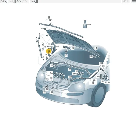 LHD Hood Bonnet Seal Filler Piece For VW Volkswagen Golf 6 MK6 2009-2013 5K0823729A 5K1823730