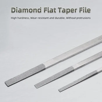 1 Pcs Diamond Flat Taper Shaped File For Grinding Mold Trimming DIY Hand Tools CF402/404/406/408 150# 200# 400#