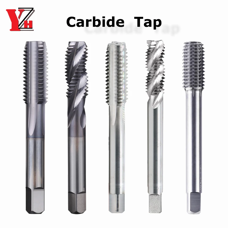 YZHCarbideTapOrExtrusionTapStraightSpiralFluteHRC60CNCThread