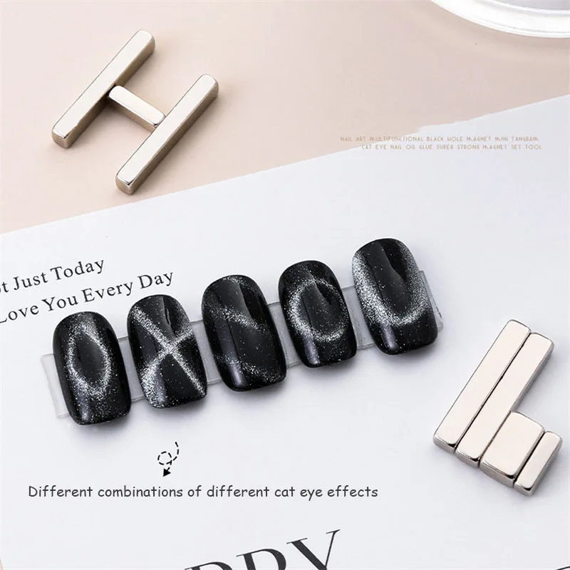 Bar Magnet Nail UV Gel Strip Magnetic Rod French Cat Eye Nail Polish Magnetic Attraction Magnets Set 4pcs Manicure Salon Tool cat eye nail tool magnetic nail art tools magnetic nail tools nail care tools