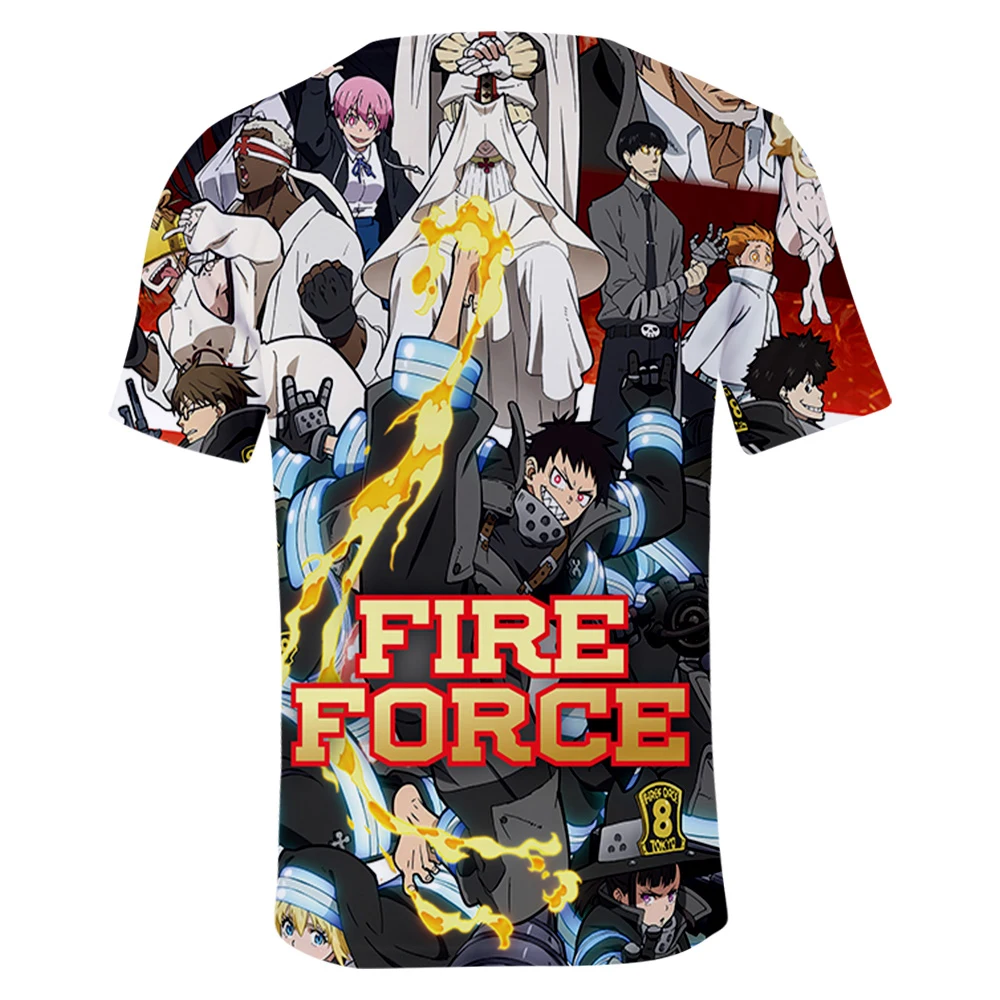 Anime Fire Force 3D Print T-shirt Men/Womensummer Harajuku Cartoons  Streetwear Fashion Casual Hip-hop O-Neck Oversize - AliExpress