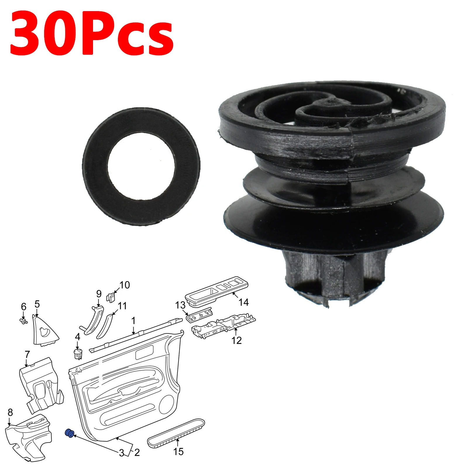 30pcs-Car-Door-Card-Retainer-Trim-Panel-Clips-For-VW-Volkswagen-Jetta ...