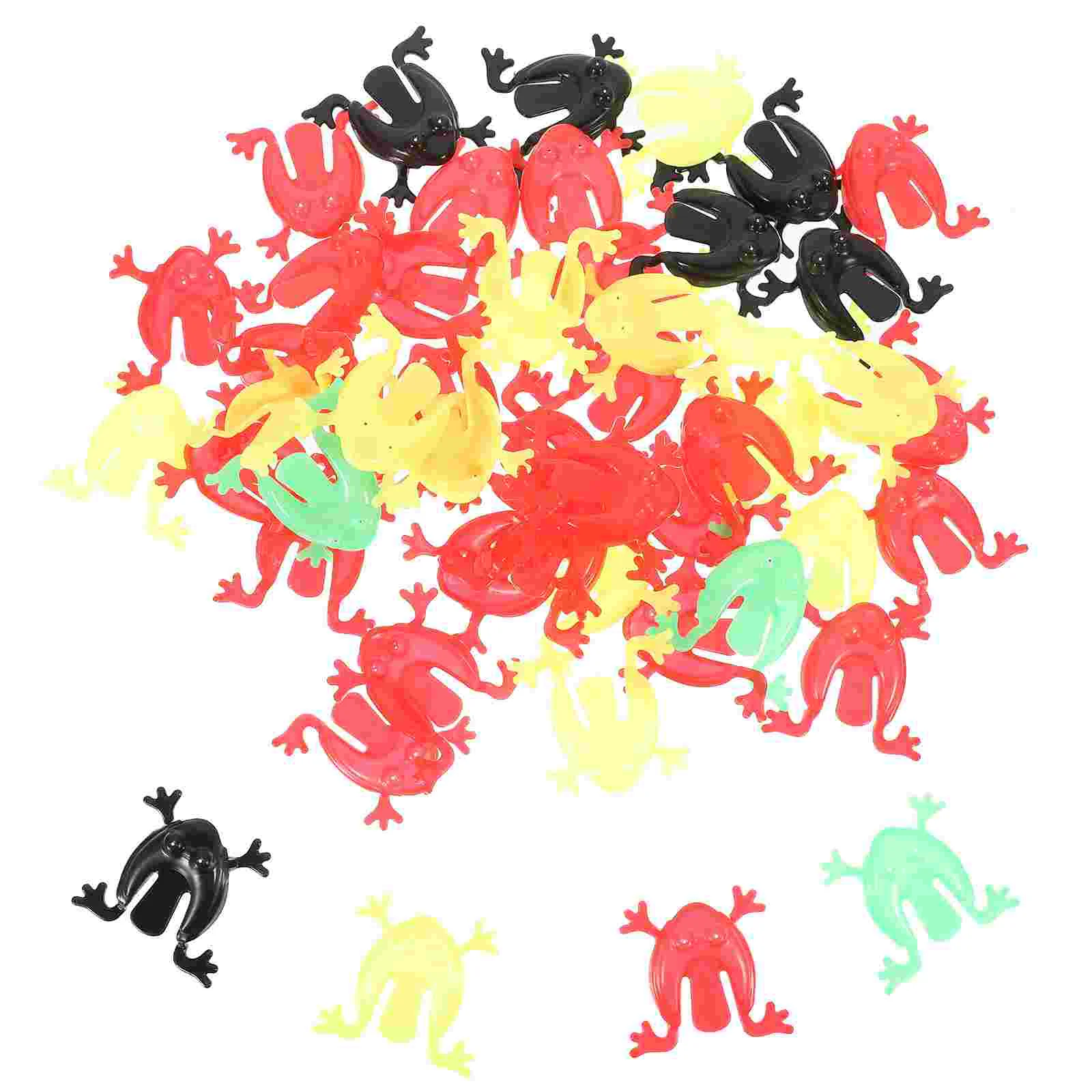 

50 Pcs Cartoon Plastic Bouncing Frog Toddler Toy Animal Walking Jump Frogs Toys