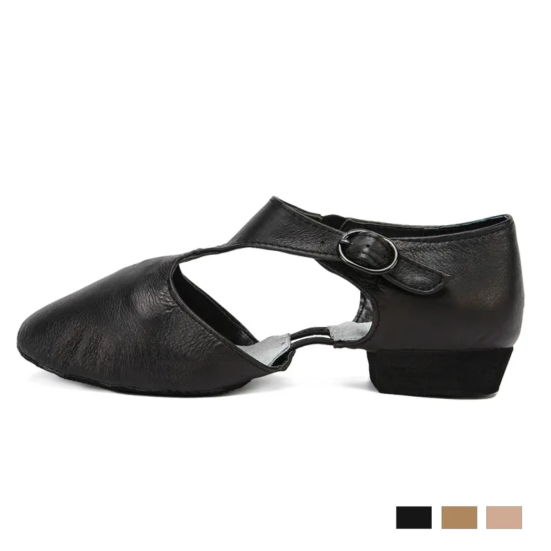 Wimen's Genuine Leather Shoe Child Adult Teachers Professional Sandals China Women's Jazz Dance Sandal Shoes dance shoes