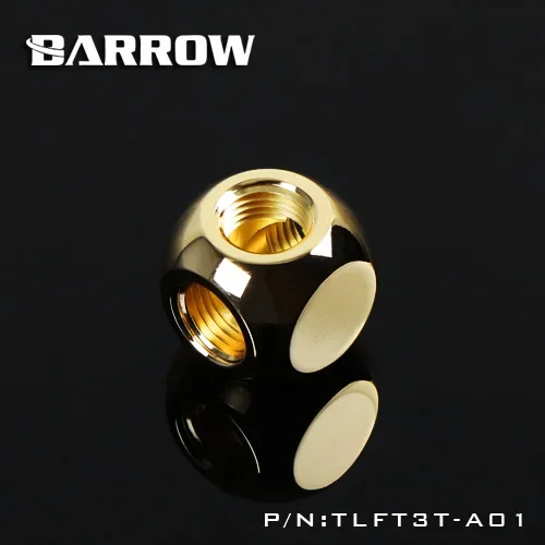 

Barrow TLFT3T-A01 G1 / 4 "X3 black white silver Gold three left cubic Adapter Water cooling accessories PC water cooling