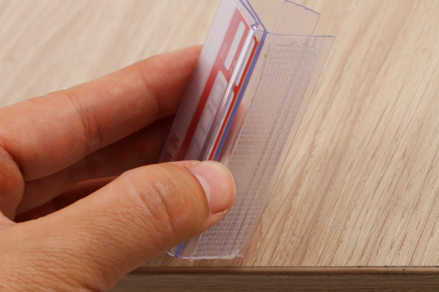 Preisschild-Clip-Streifen zum Organisieren von Bücherregalen, Aufbewahrung, Lagerbestand, langlebig, wiederverwendbar, durchsichtiges PVC-Kunststoff-Holzregal, Etikettenhalter – Detail 13