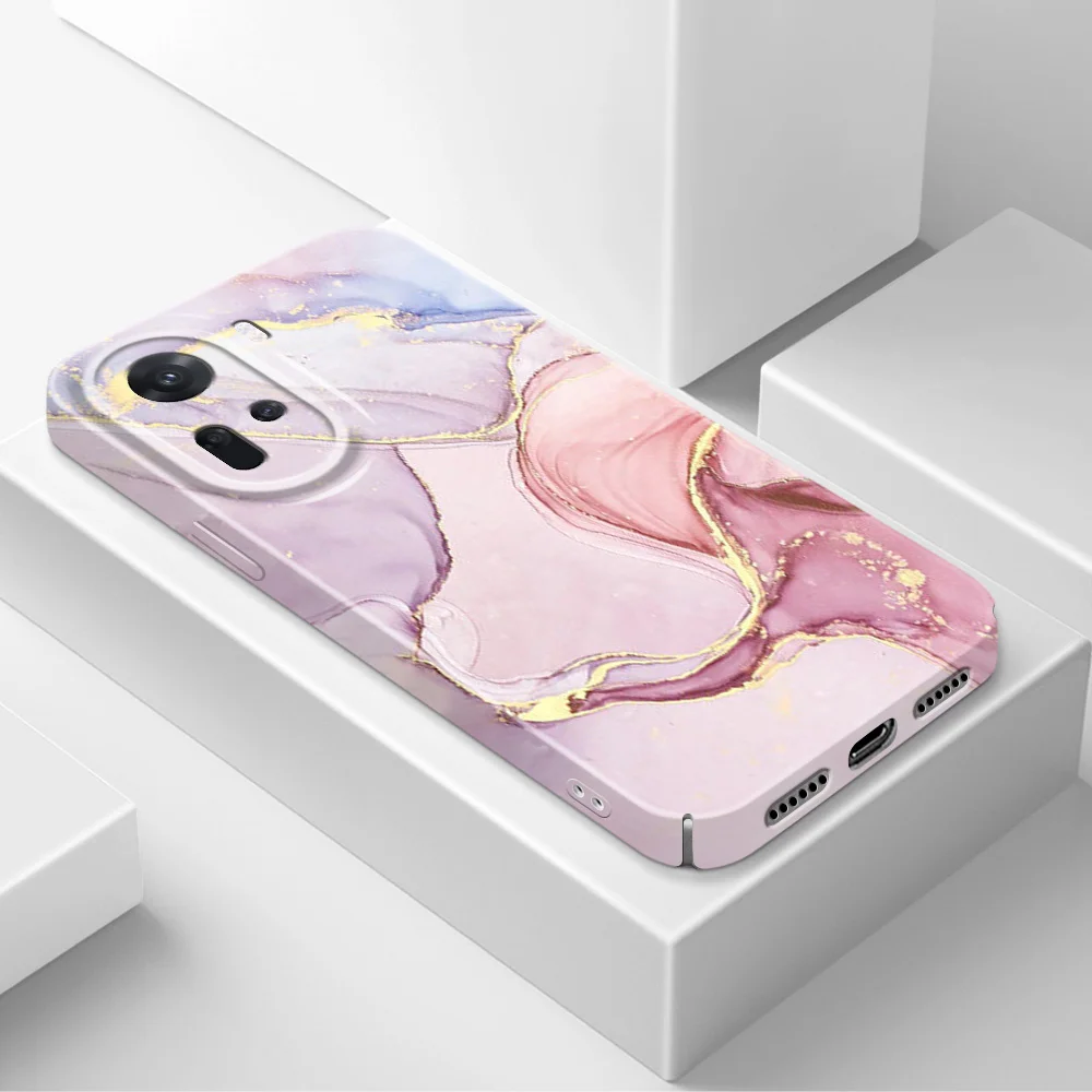 Gold Marble Design Phone Case - Elegant Hard Cover