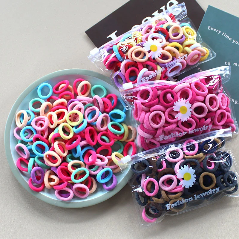 100 Stk Elastische Haargummis Für Kinder Mädchen Haarschmuck_voghion.com