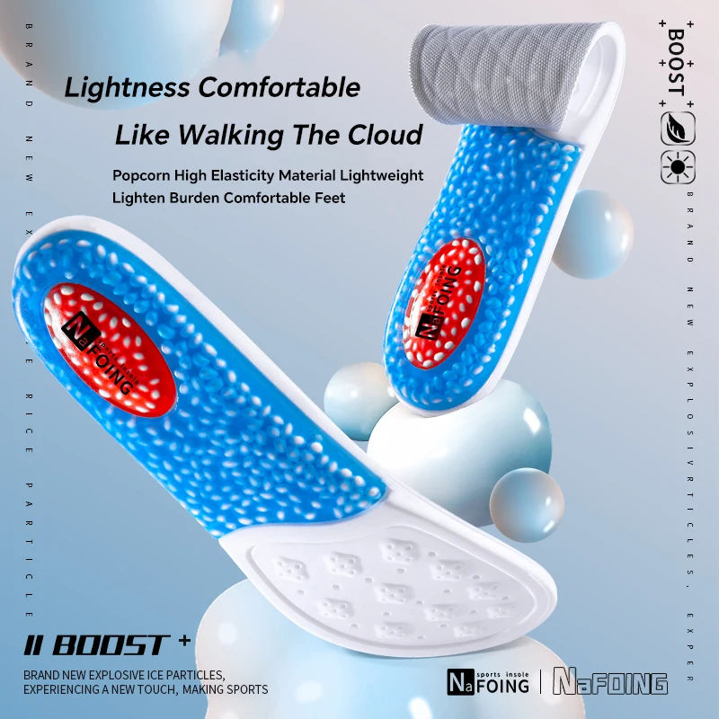 Sport Insoles 1Pair 4D Cloud Technology Soft High Elasticity PU Air Cushion for Men Women Feet Care Orthopedic Insole