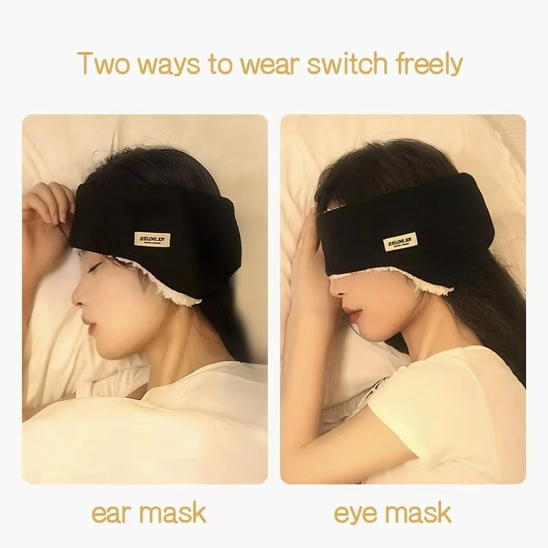 Winter Earmuffs Headwear Anti-cold Warm Thickened Fleece Ear Protection Head Cover Windproof Thermal Knitted Running Headband