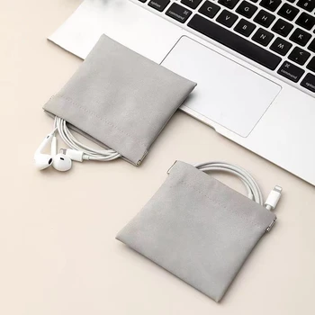 Borsa portaoggetti portatile per auricolari in PU Borsa portamonete in pelle Accessori Scheda di memoria Mini custodia per chiavi Borsa portaoggetti per rossetto femminile