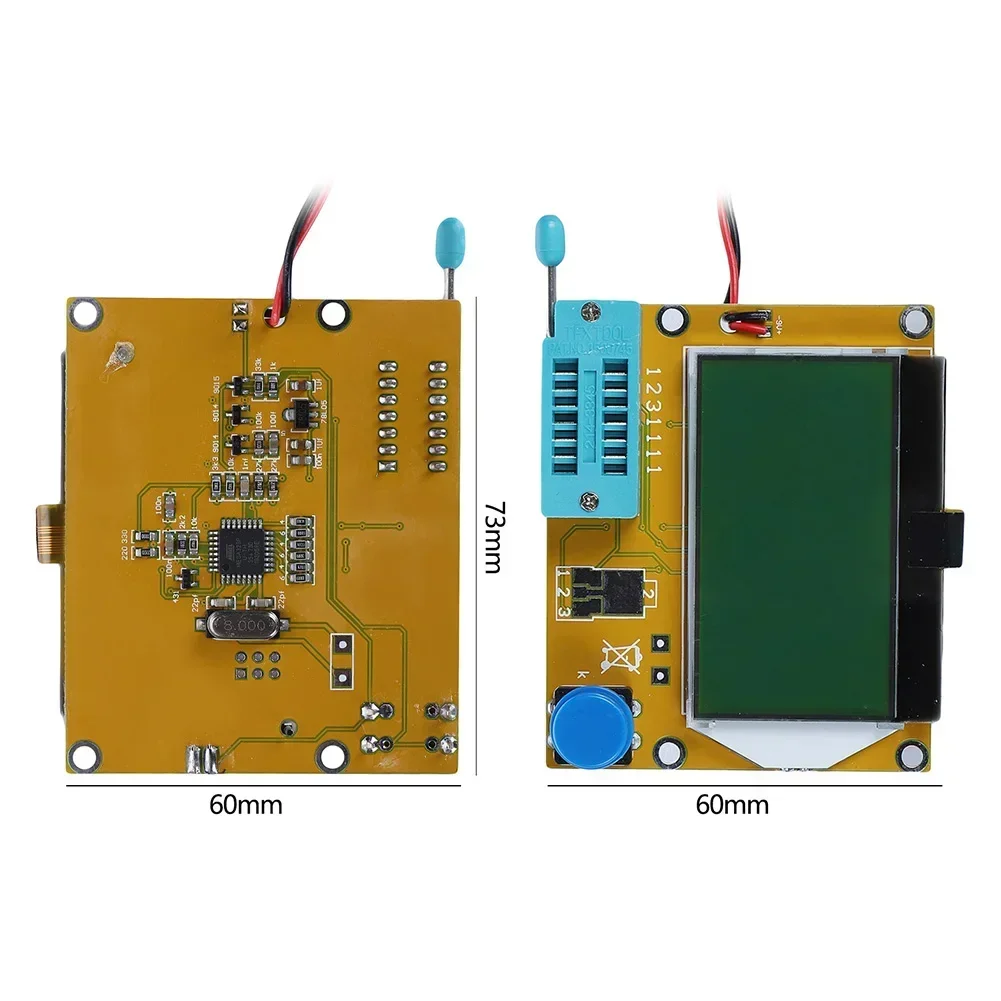 LCR-T4 Mega328- Digital Transistor Tester Resistance Capacitance Diode Triode Capacitance Resistance ESR Meter MOS PNP NPN LCR 5