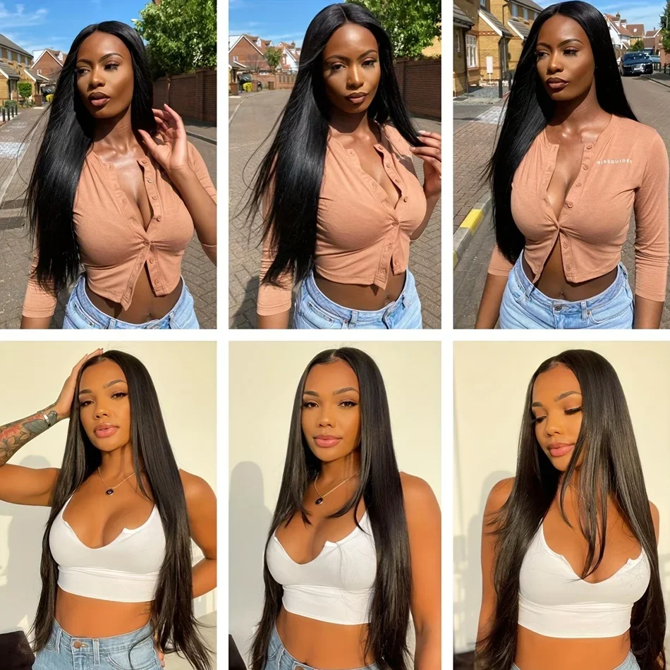 16A Human Hair Brazilian Raw Virgin Unprocessed Extensions Bone Straight 1 2 3 4 Bundles Double Weft Bulk Braiding Hair 6