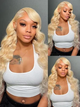 613 Hd Lace Frontal Wig 13x6 Body Wave Wig Raw Hair Vietnamien PrePlucked Blonde 13x4 Lace Front Wig Human Hair 360 Lace 30" 40" 1