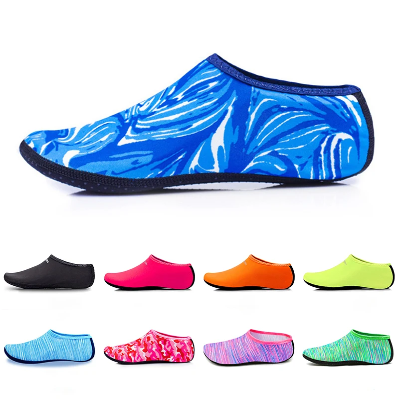 

Men Women Kids Water Sport Beach Swimming Socks Thin Multi Prints Anti Slip Fitness Yoga Dance Swim Surf Diving Underwater Shoes