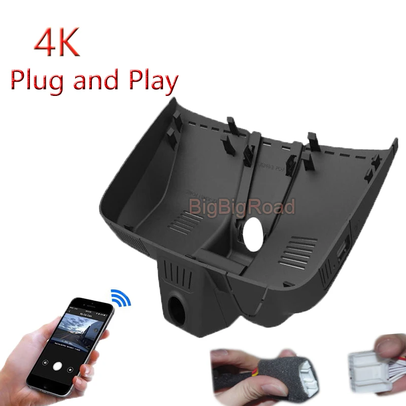 

4K Plug And Play For HONGQI HS3 2020 Car Video Recorder Wifi DVR Dash Cam Camera Night Vision FHD 2160P