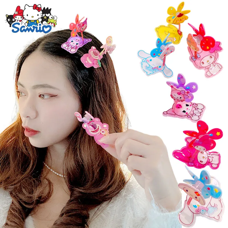 

Kawaii Sanrios Melody Windmill Hairpins Cartoon Girls Fashion Kuromi Hello Kitty Cinnamoroll Pompurin Headwear Hair Accessories