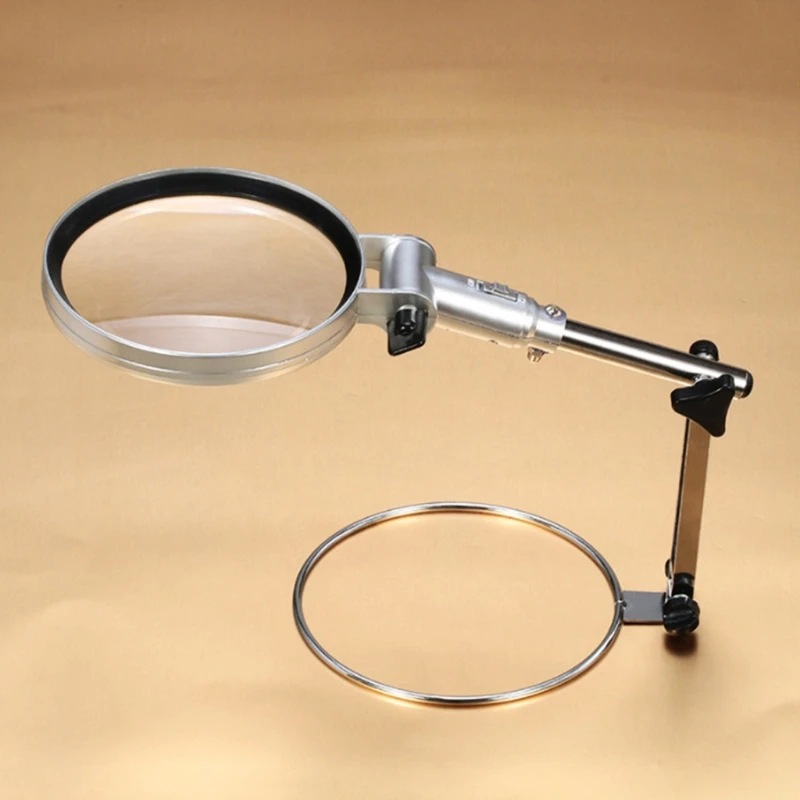 Magnifying Glass Lamp 2X Magnifier LED Light Magnifying Lamp Foldable  Magnifier Compatible w/ Reading HobbiesTask TOP quality - AliExpress