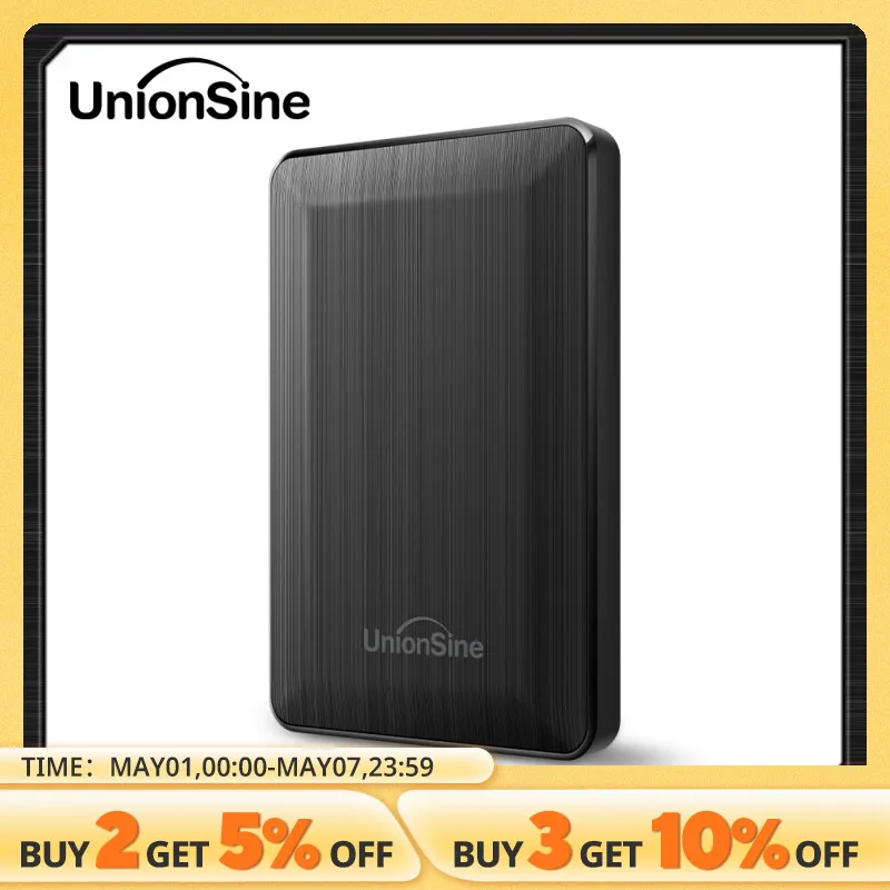 UnionSine HDD 2.5 Inch Portable External Hard Drive 250GB 320GB 500GB 1TB USB3.0 Storage Compatible for PC Mac Desktop MacBook