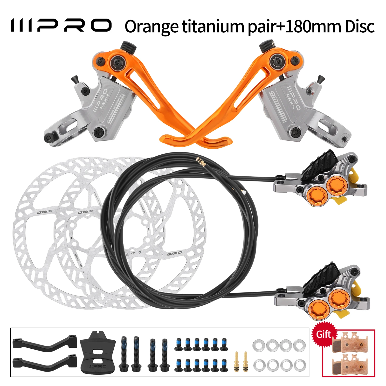 IIIPRO R2X4 Piston MTB Oil Brake Front/Rear 880mm/1700mm