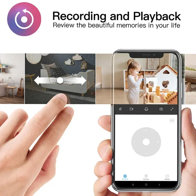 Baby Monitor HD Wireless Network Temperature Detection Crying Sound Detection Intelligent Humanoid Triggering Alarm X9 4
