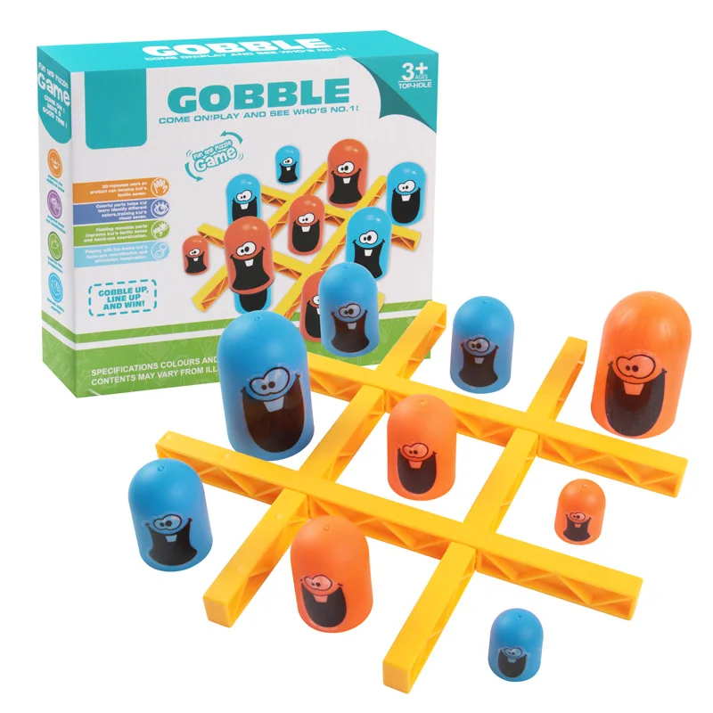 HONGECB Gioco Del Tris “Grande Mangia Piccolo” – In ABS Colorato, Gioco Da Tavolo Educativo Per Famiglie, Bambini E Adulti