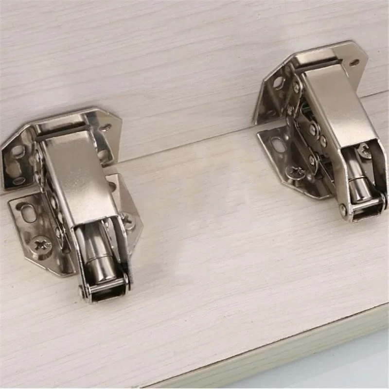Hidden Hinges Cabinet Cupboard Furniture Hinges Bridge Shaped Door Hinge with Screws DIY Hardware Tools