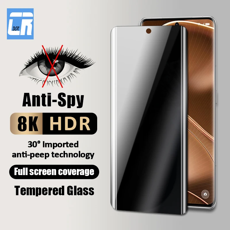 

Privacy Full Curved Screen Protector for OPPO Find X6 X5 X3 Neo Anti Spy Tempered Glass for OPPO Reno 10 9 8T 5 4 3 Pro Plus