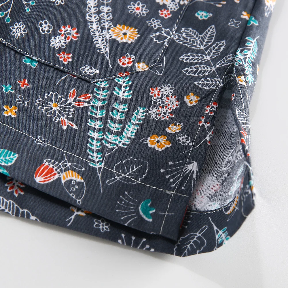 Unisex Cotton Printing Work Clothing Beauty Salon Scrubs Unifrom Spa Uniform Care Workers Scrubs Tops Beautician Work Clothes