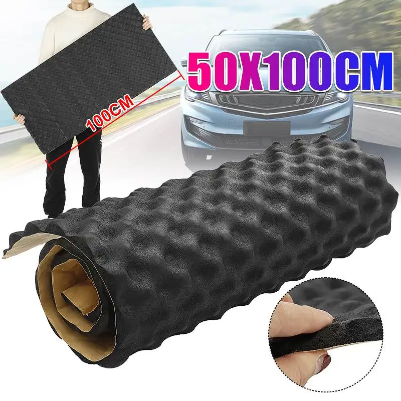 Sound Proofing Deadening Self Adhesive High Density Foam Cotton Egg Crate Car Hood Sound Proof Acoustic Insulation Mat