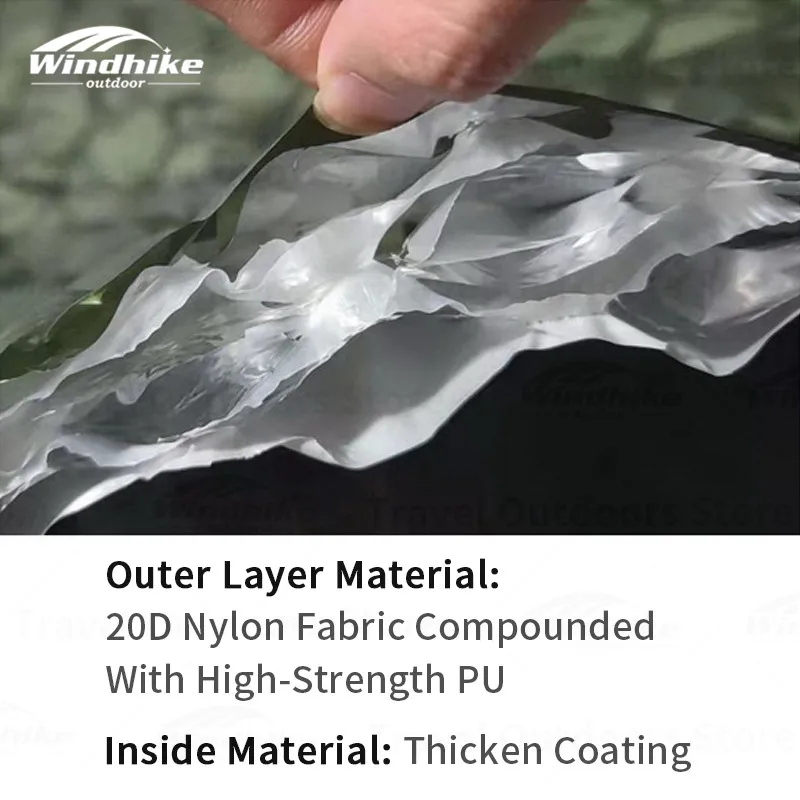 Windhike R5.8 Camping Inflatable Mat Nylon Silver-Coated Moisture-Proof Pad -20&deg; Winter Outdoor Sleeping Pad Free Inflatable Bag