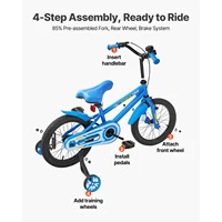 SucceBuy 14/16/18 pouces vélo pour enfants Style BMX vélo pour enfants avec roues d'entraînement vélo pour tout-petits pour garçons et filles apprendre à monter 6