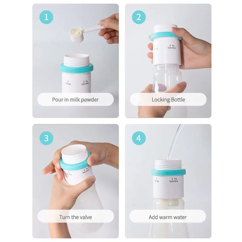 1 Pc Milk Powder Box Detachable Accessories Only Suitable For Baby Bottle Universal Size Rotating To Drop Milk Powder