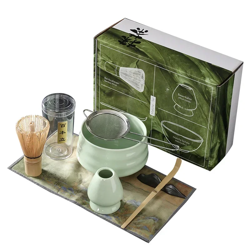 4pcs Japanese Matcha Set Safe Bamboo Whisk Teaspoon Tea Sets Indoor Beverage Shop Tea-making Tools Accessories