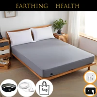 10% Silver Fiber Earthing Fitted Bed Sheets Conductive Grounded Bedsheet Anti-ESD Relieve Pressure Improve Health