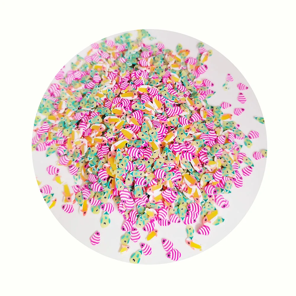 

Lovely Goldfish Slices Polymer Clay Cartoon Fish Sprinkles Soft Pottery for Arts Decoration DIY Crafts Slime Cay Filling 5MM