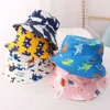 Spring Summer Thin Breathable Kids Bucket Hats Unisex Baby Sun Hats with Windproof Rope Children Outdoor Caps 6months-8years Old 1