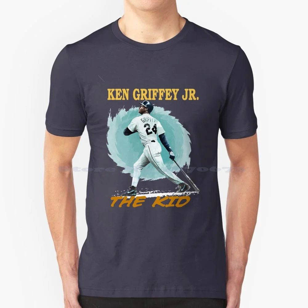 

Мужская Винтажная Футболка Ken Griffey Jr, 100% хлопок, Ken Griffey Jr