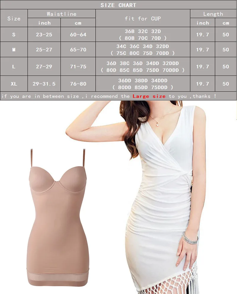 AfruliA Bodysuits Underwear Skirt Women Dress Sexy Full Body Shapers Waist Trainer Padded Bra Control Slips Petticoat Lingeries